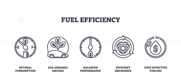 fuel efficiency icons outline 1