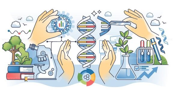 genetic engineering hands outline 1