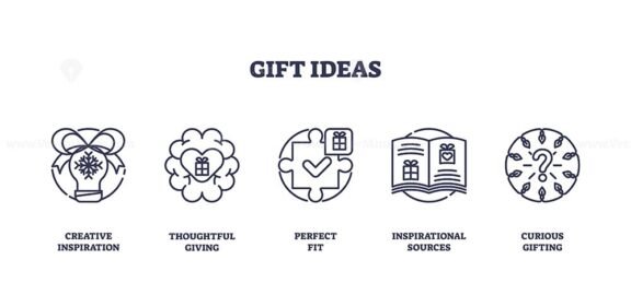 gift ideas icons outline 1