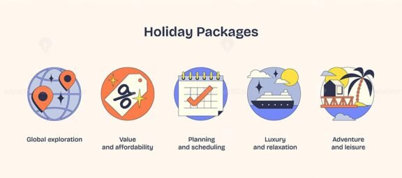 holiday packages neubrutalism icons 1