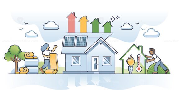 household energy efficiency outline concept 1