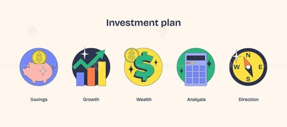 investment plan neubrutalism icons 1