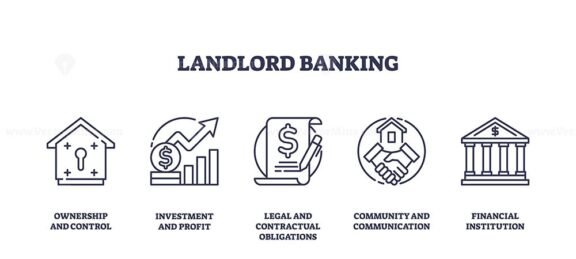 landlord banking icons outline 1