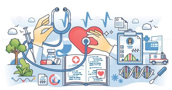 medical terminology hands outline 1