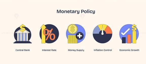 monetary policy neubrutalism icons 1