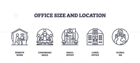 office size and location icons outline 1