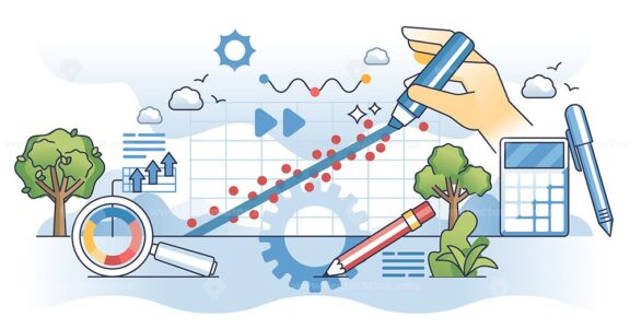 regression analysis hands outline concept 1