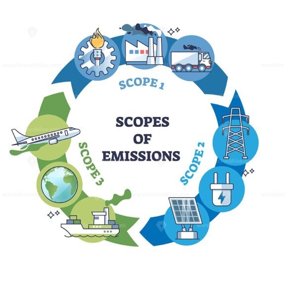 scopes of emissions circular flow chart diagram outline 1