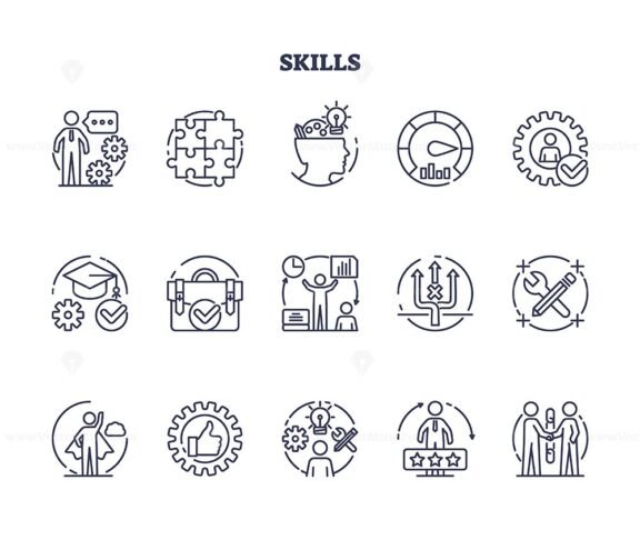 skills icons outline 1