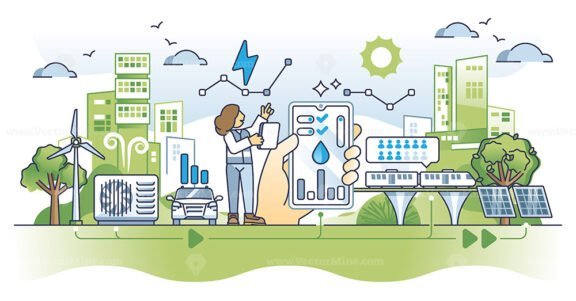 sustainable urban planning big data outline concept 1