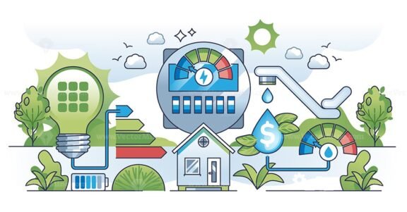 sustainable utility bill savings outline concept 1