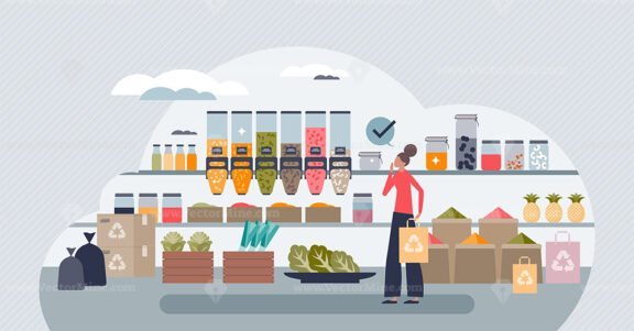 zero waste grocery store concept 1